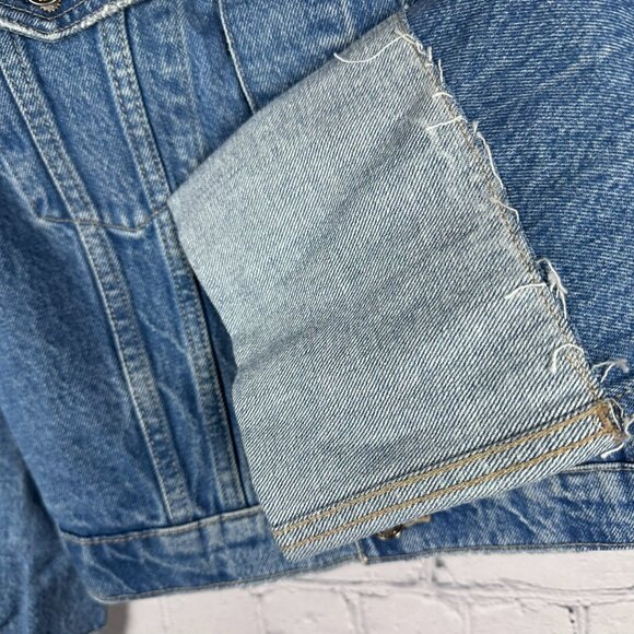 Hudson Jeans Women's Wide Cuffed Cropped Denim Jacket, Size Medium, Lt. Blue - Picture 6 of 15